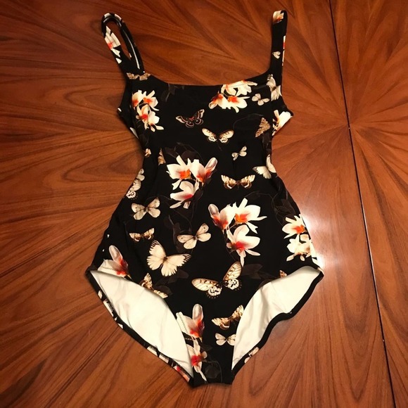 NWT Givenchy Black Flower Butterfly-print - Picture 1 of 3